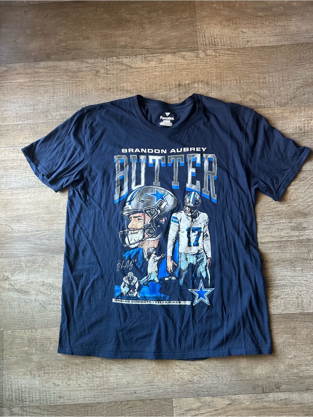 Brandon Aubrey Butter Graphic Tee - Navy
